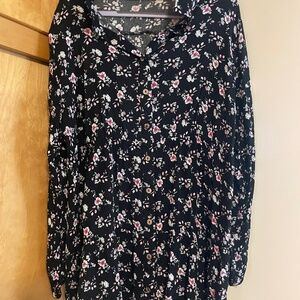 Pink lily flower shirt/dress